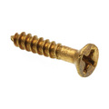 Prime-Line Wood Screw, Flat Head, Phillips Drive #6 X 3/4in Solid Brass 100PK 9034634